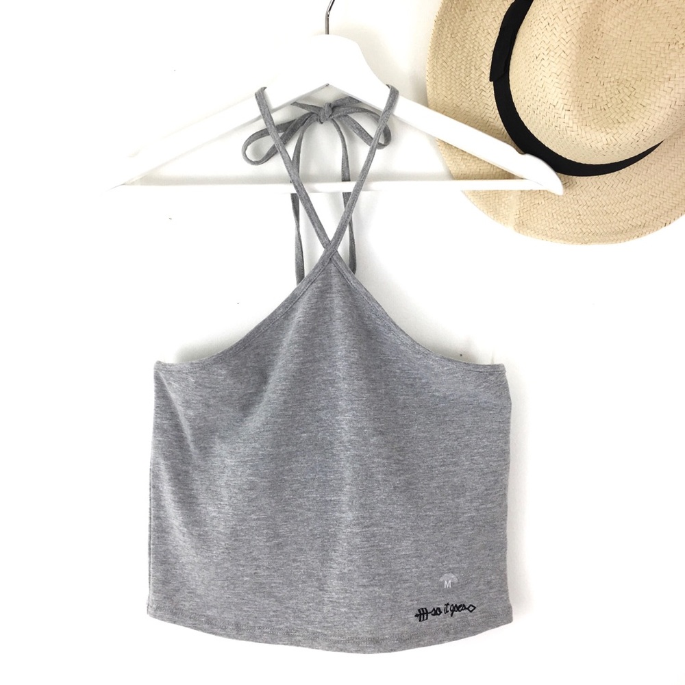 L. A. Hearts • So It Goes Crop Halter Tank Top